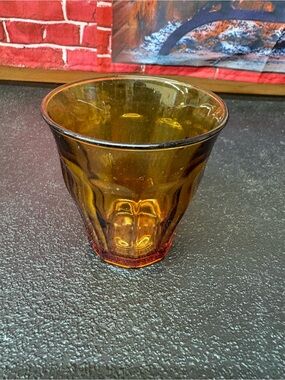 Vintage Duraflex Amber Glass Tumbler - Elegant Home Dining Glass